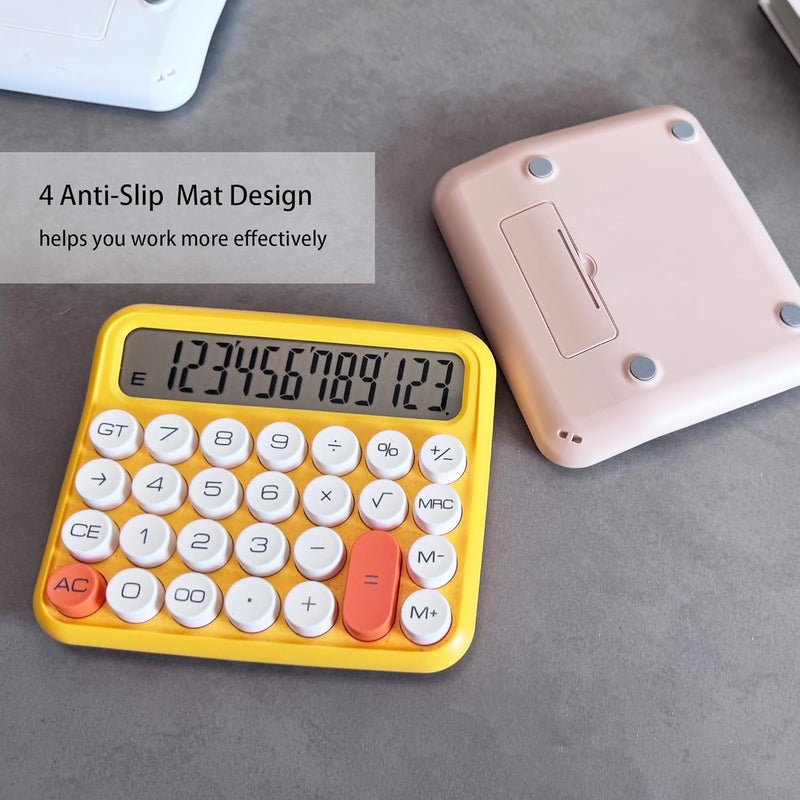 Benkaim Desk Calculator - 12 Digit Large LCD Display, Big Button Calculator for School, Home & Business Use (Brown Gradient) - Image 3